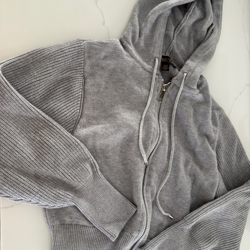 Truth Women's Light Gray Ribbed Sweater - Picture 3 of 3